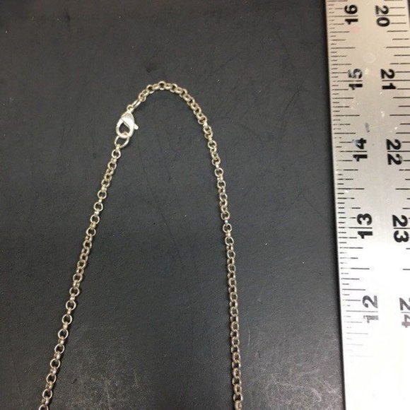 Heart Dangle Silver Necklace Multicolor Translucent Faceted Valentine Barbie - Picture 6 of 6